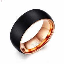 China Factory Price Antler Tungsten Black With Gold Color Ring